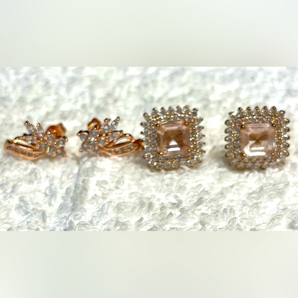 Rose gold pair Elegant  Earrings